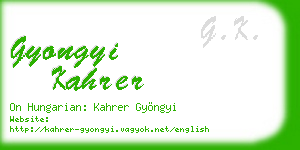 gyongyi kahrer business card